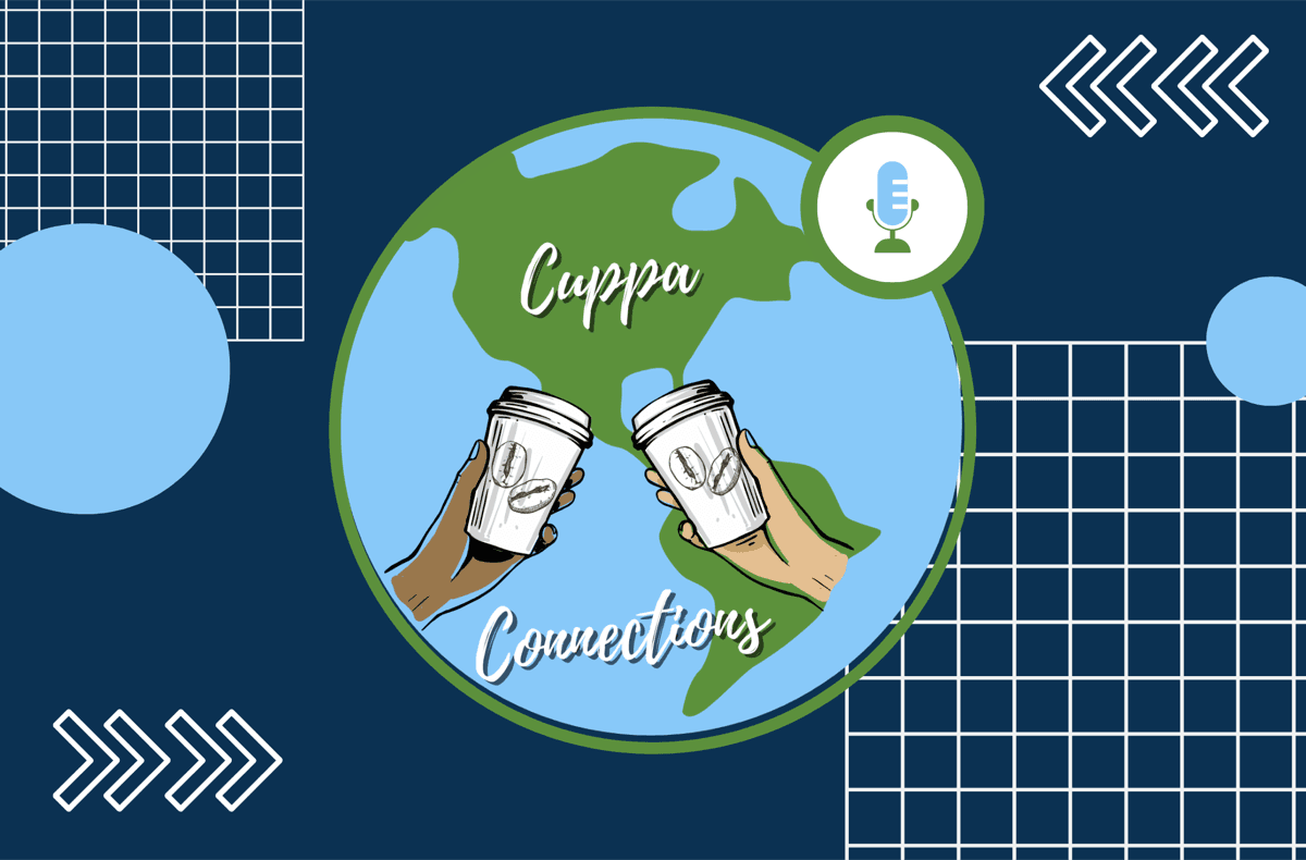 Cuppa Connections podcast identity artwork