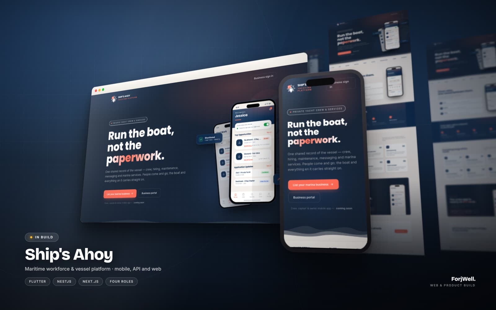 Ship's Ahoy — The build · mobile, API and web